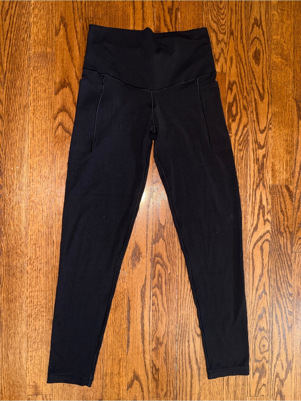 aerie Black High-Waist Leggings with Wide Waistband